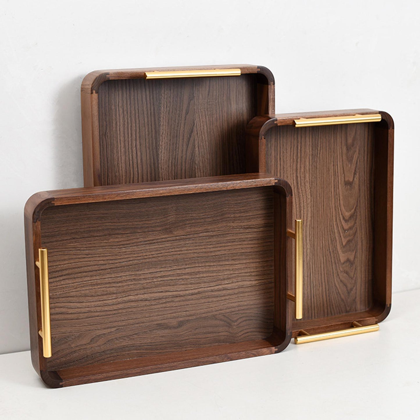 Black Walnut Rectangular Wooden Tray - WOOD KONG