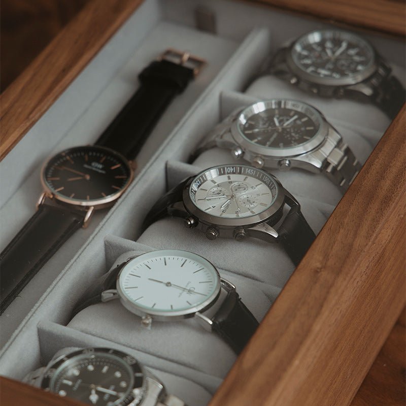 Black Walnut Watch Storage Case - WOOD KONG