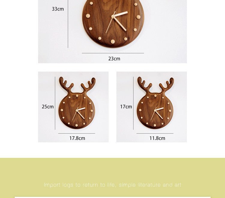 Nordic Solid Wood Simple Wall Clock Pendulum - WOOD KONG