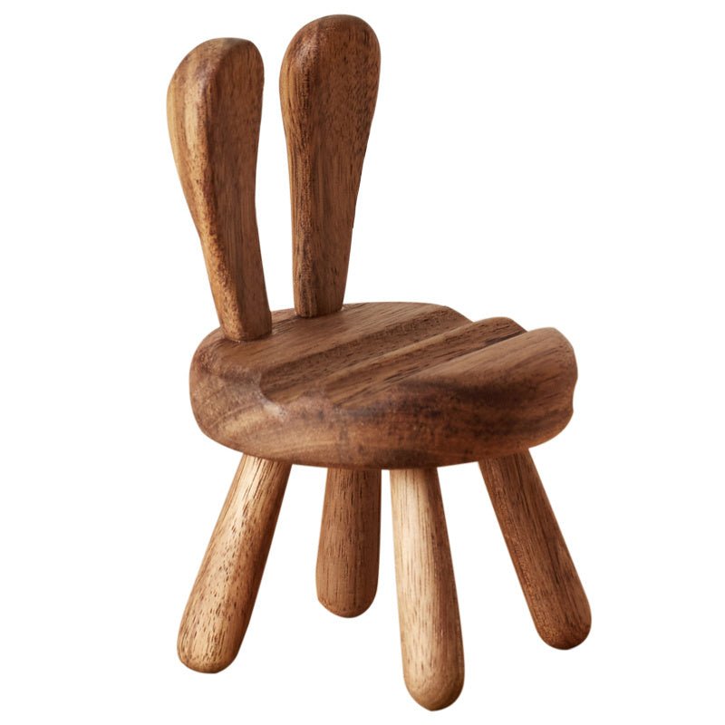 Solid Wood Mobile Phone Stand Desktop Creativity - WOOD KONG