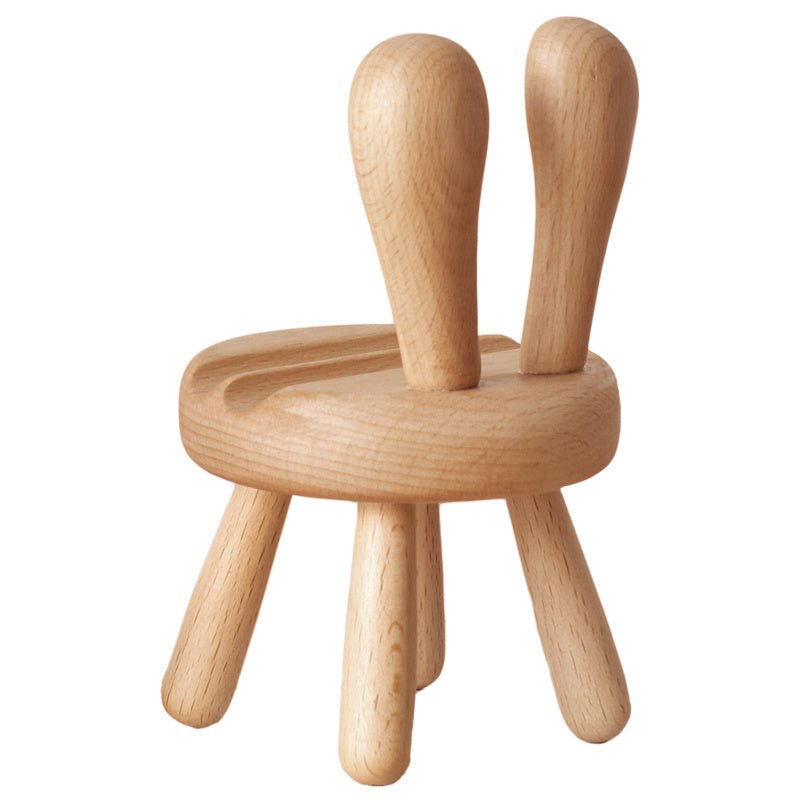 Solid Wood Mobile Phone Stand Desktop Creativity - WOOD KONG
