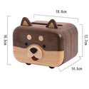 Fun Pet Dog Wooden Tissue Box, Black Walnut Unique Design