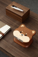 cute dog wooden Ipad Stand: Foldable Rotatable Tablet Holder Reading Rack