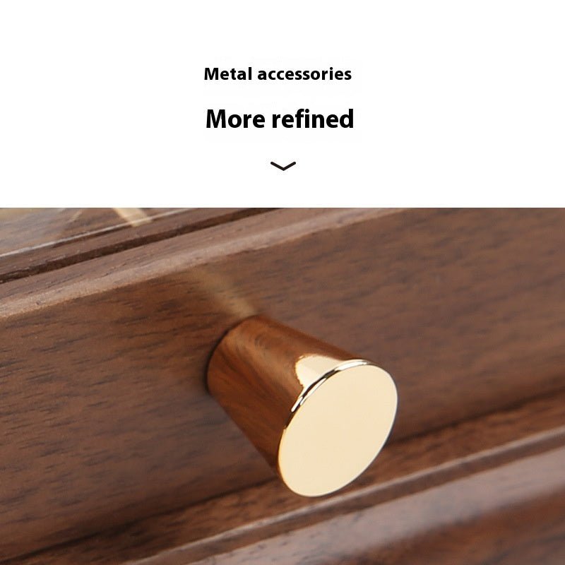 Solid Wood Jewelry Storage Box Black Walnut Japanese Style - WOOD KONG