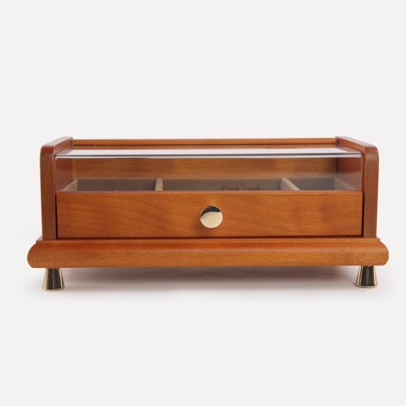 Solid Wood Jewelry Storage Box Black Walnut Japanese Style - WOOD KONG