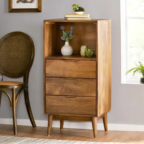 Wooden Three Bucket Cabinet - WOOD KONG